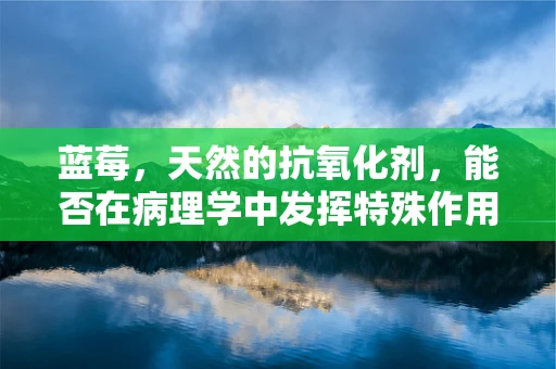蓝莓，天然的抗氧化剂，能否在病理学中发挥特殊作用？