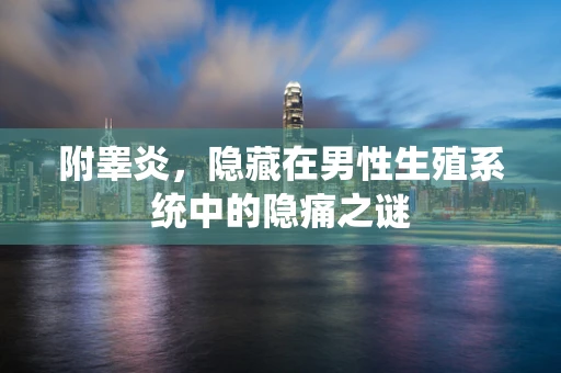 附睾炎，隐藏在男性生殖系统中的隐痛之谜