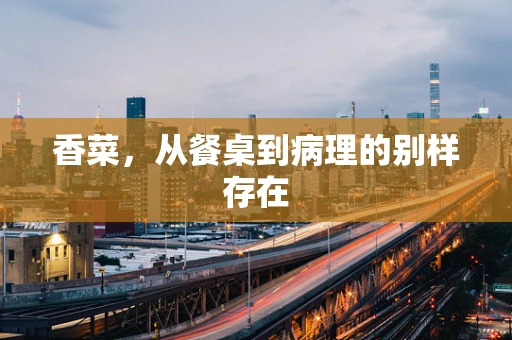香菜，从餐桌到病理的别样存在