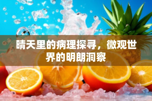 晴天里的病理探寻，微观世界的明朗洞察