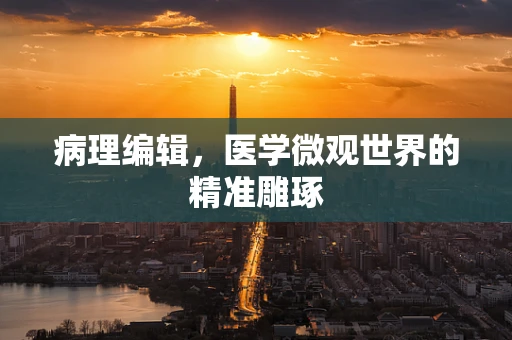 病理编辑，医学微观世界的精准雕琢