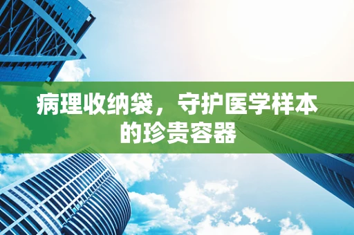 病理收纳袋，守护医学样本的珍贵容器