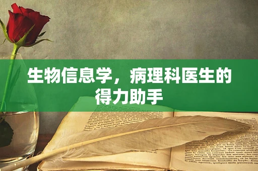 生物信息学，病理科医生的得力助手