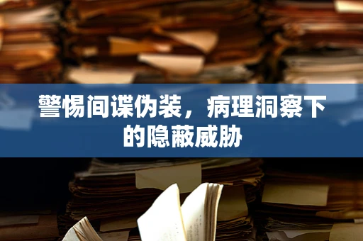 警惕间谍伪装，病理洞察下的隐蔽威胁