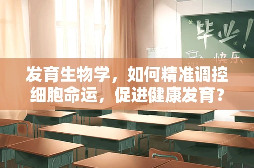 发育生物学，如何精准调控细胞命运，促进健康发育？