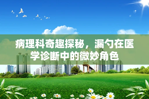 病理科奇趣探秘，漏勺在医学诊断中的微妙角色