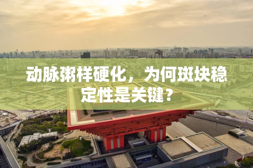 动脉粥样硬化，为何斑块稳定性是关键？