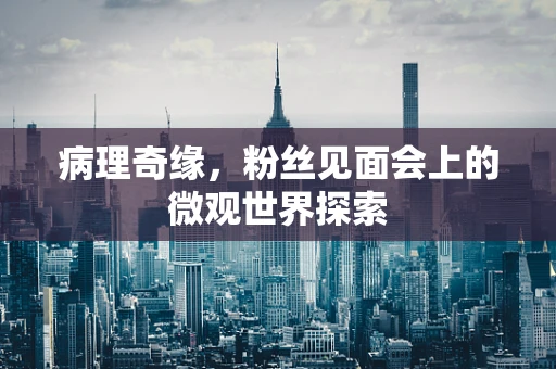 病理奇缘，粉丝见面会上的微观世界探索
