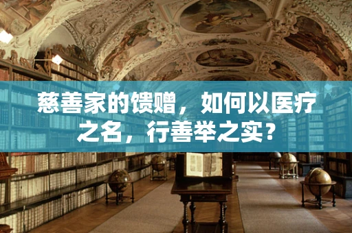 慈善家的馈赠，如何以医疗之名，行善举之实？