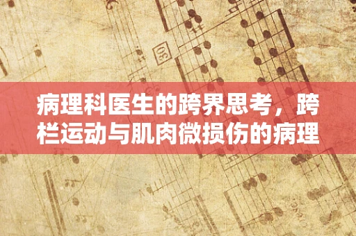 病理科医生的跨界思考，跨栏运动与肌肉微损伤的病理联系