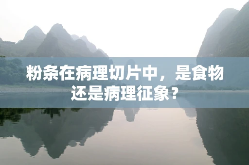 粉条在病理切片中，是食物还是病理征象？