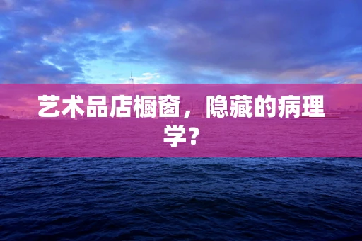 艺术品店橱窗，隐藏的病理学？