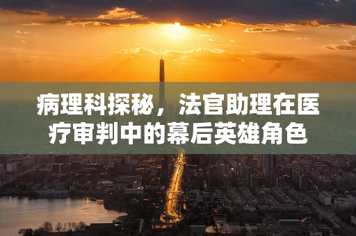 病理科探秘，法官助理在医疗审判中的幕后英雄角色