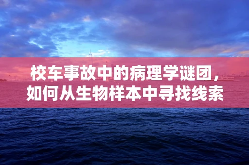 校车事故中的病理学谜团，如何从生物样本中寻找线索？