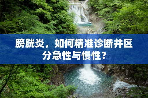 膀胱炎，如何精准诊断并区分急性与慢性？