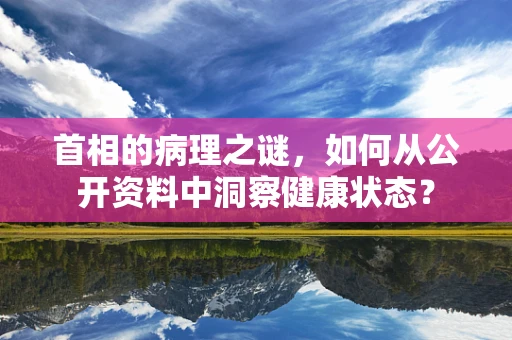 首相的病理之谜，如何从公开资料中洞察健康状态？