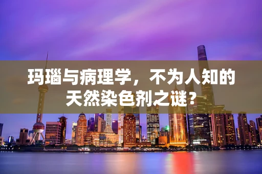 玛瑙与病理学，不为人知的天然染色剂之谜？