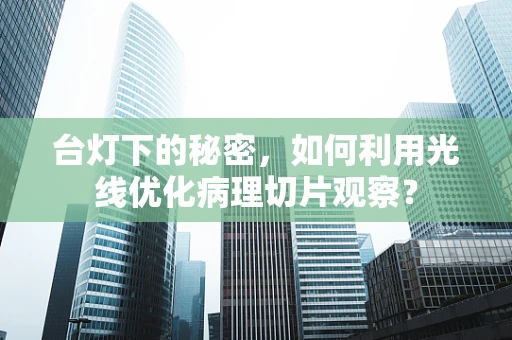 台灯下的秘密，如何利用光线优化病理切片观察？