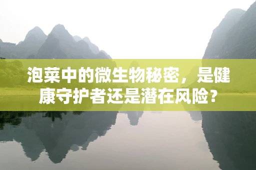泡菜中的微生物秘密，是健康守护者还是潜在风险？