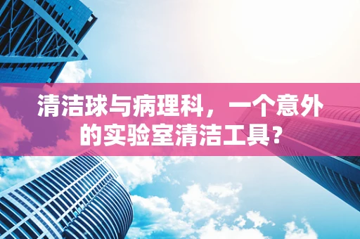 清洁球与病理科，一个意外的实验室清洁工具？