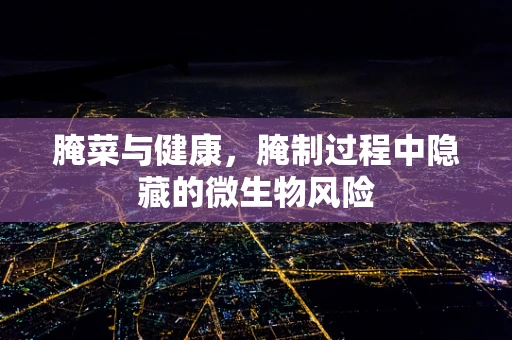 腌菜与健康，腌制过程中隐藏的微生物风险