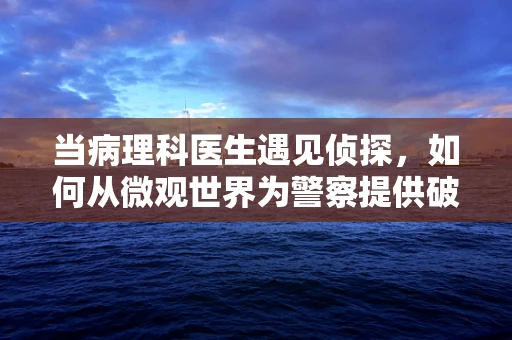 当病理科医生遇见侦探，如何从微观世界为警察提供破案线索？