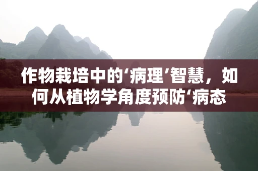 作物栽培中的‘病理’智慧，如何从植物学角度预防‘病态’生长？