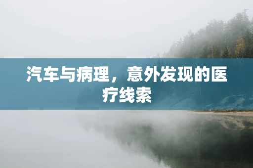 汽车与病理，意外发现的医疗线索