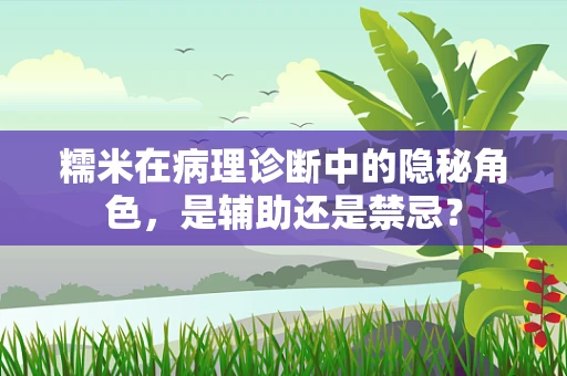 糯米在病理诊断中的隐秘角色，是辅助还是禁忌？