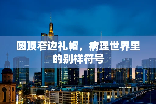 圆顶窄边礼帽，病理世界里的别样符号