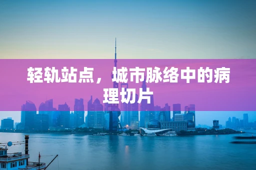 轻轨站点，城市脉络中的病理切片