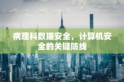 病理科数据安全，计算机安全的关键防线