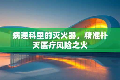 病理科里的灭火器，精准扑灭医疗风险之火
