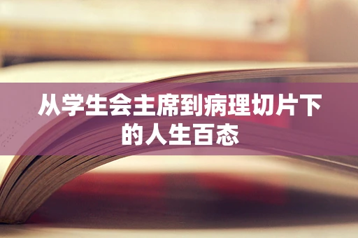 从学生会主席到病理切片下的人生百态
