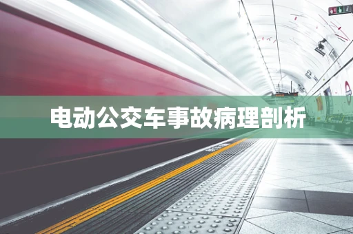 电动公交车事故病理剖析