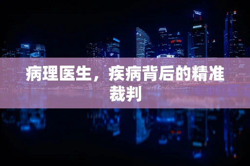 病理医生，疾病背后的精准裁判