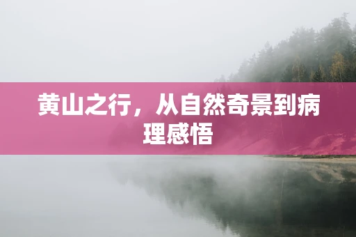 黄山之行，从自然奇景到病理感悟