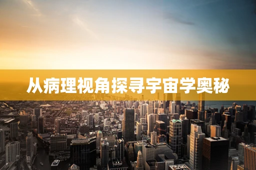 从病理视角探寻宇宙学奥秘