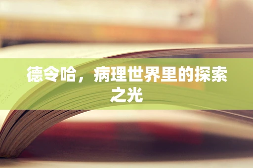 德令哈，病理世界里的探索之光