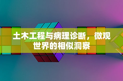 土木工程与病理诊断，微观世界的相似洞察