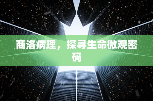 商洛病理，探寻生命微观密码