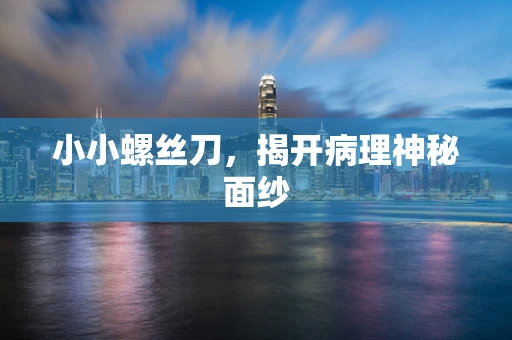 小小螺丝刀，揭开病理神秘面纱