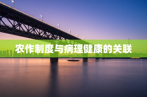 农作制度与病理健康的关联