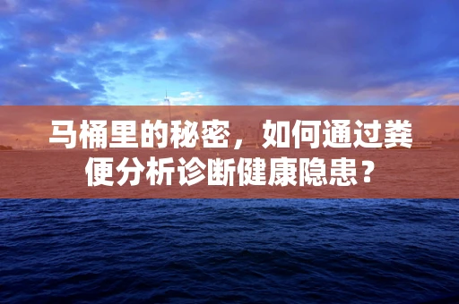 马桶里的秘密，如何通过粪便分析诊断健康隐患？
