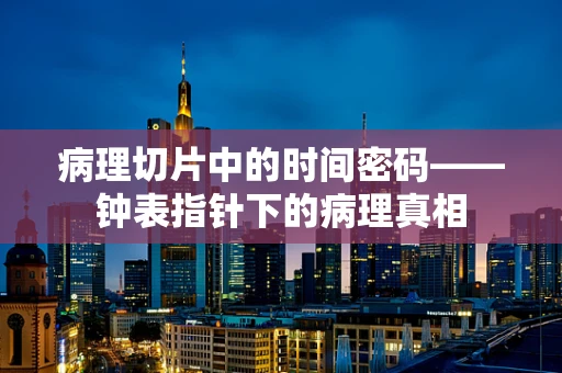 病理切片中的时间密码——钟表指针下的病理真相