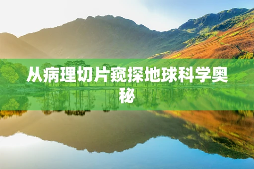 从病理切片窥探地球科学奥秘