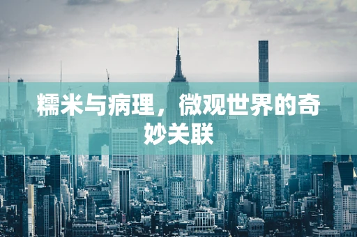 糯米与病理，微观世界的奇妙关联