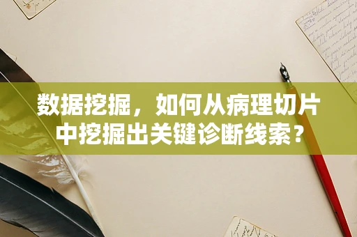 数据挖掘，如何从病理切片中挖掘出关键诊断线索？
