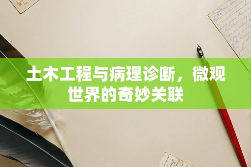 土木工程与病理诊断，微观世界的奇妙关联