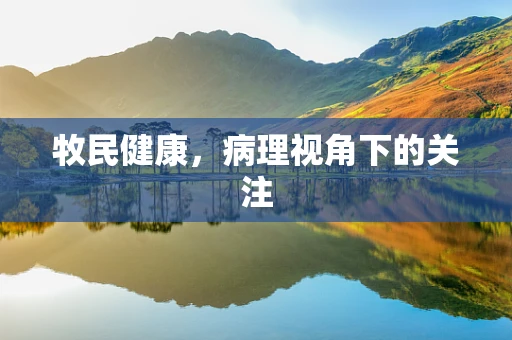 牧民健康，病理视角下的关注